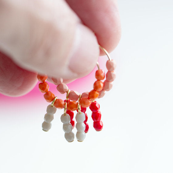 Colorful Little Gold Filled Hoops