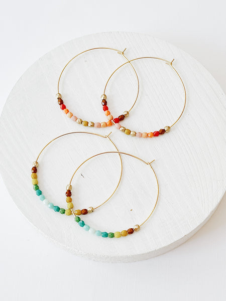 Big Beaded Hoops