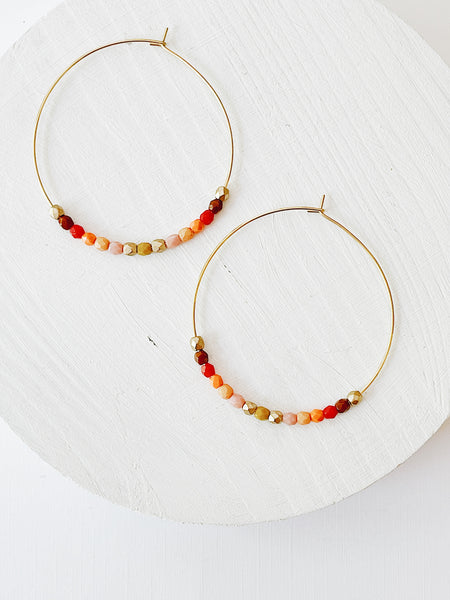 Big Beaded Hoops