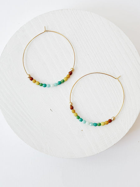 Big Beaded Hoops