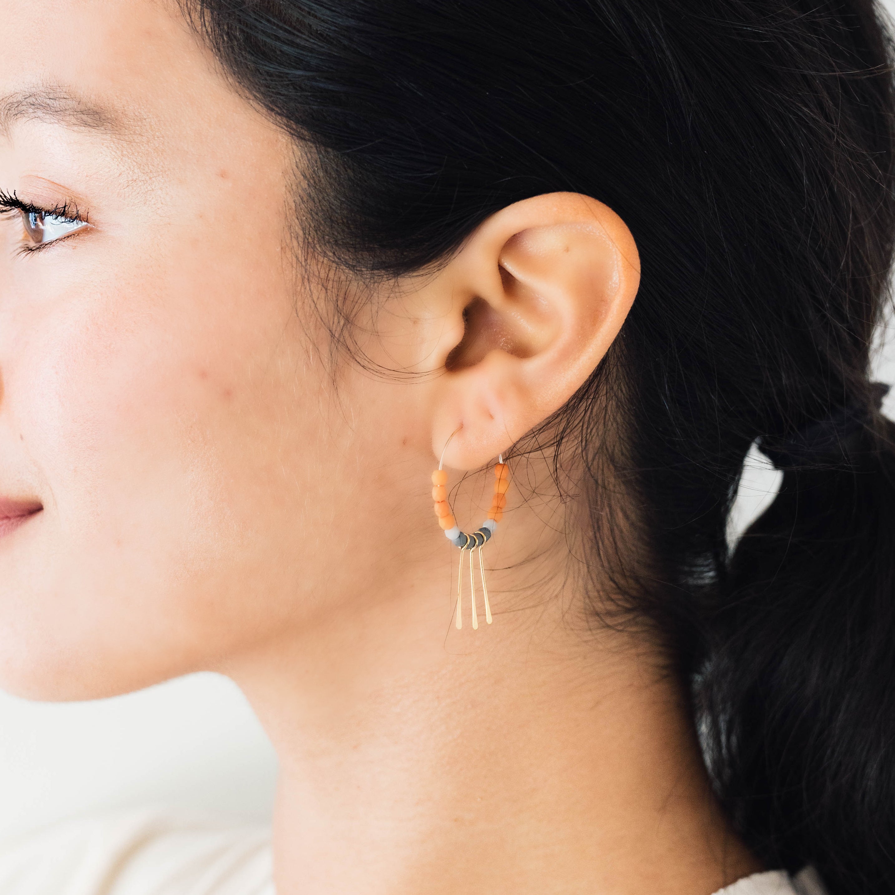 Small Gold Fringe Earrings