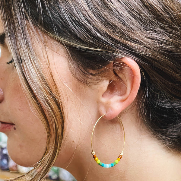 Big Beaded Hoops