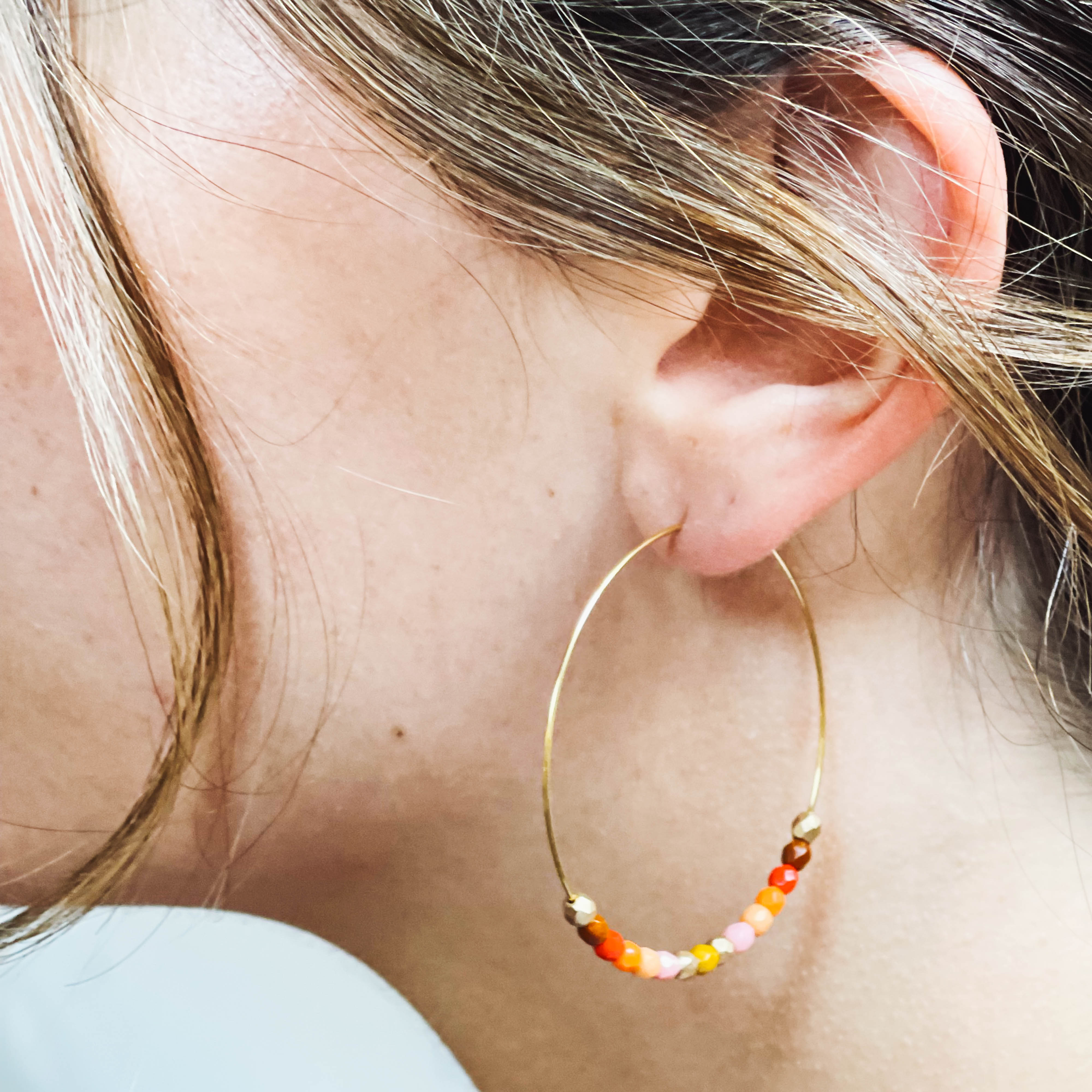 Next Level Beaded Hoop Earrings