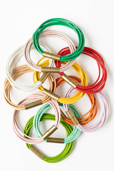 Magnetic Multi Cord Leather Bracelet